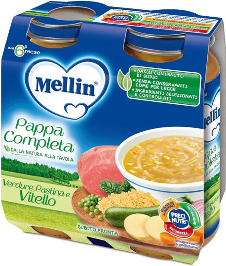 Mellin Pappa Completa Vitello 2 Vasetti 250 g