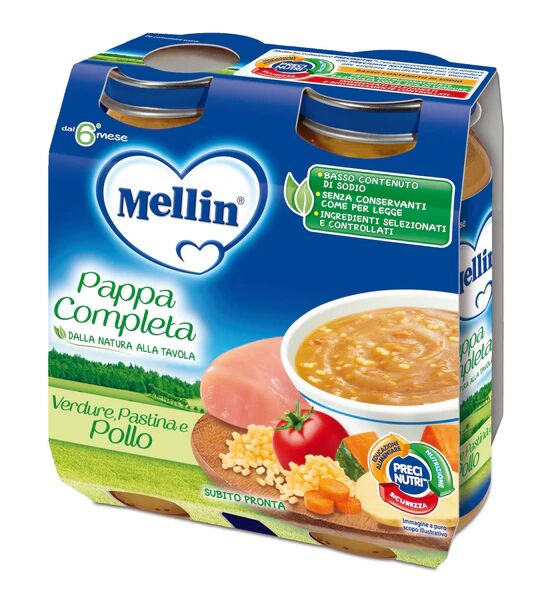 Mellin Pappa Completa Pollo 2 Vasetti 250 g
