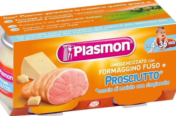 PLASMON Omogeneizzato Formaggino e Prosciutto 2x80 g