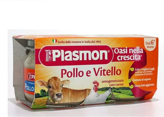 PLASMON Omogeneizzato Pollo e Vitello 2 x 80 g