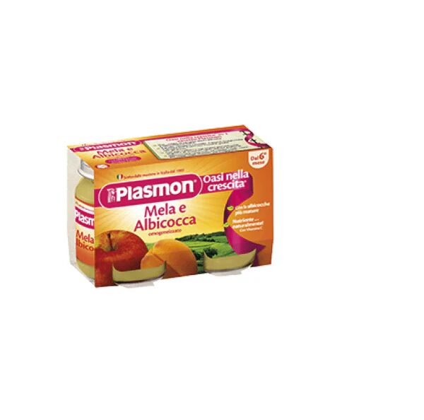 PLASMON Omogeneizzato Mela e Albicocca 2x104 g