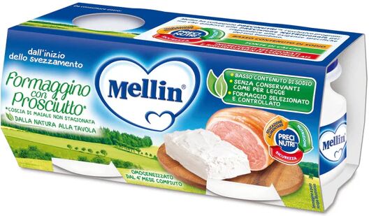 Mellin Baby Formaggino Con Proscutto 2 Vasetti 80 g