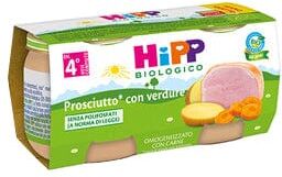 HIPP Bio Omogeneizzato Prosciutto Verdure 2x80 g