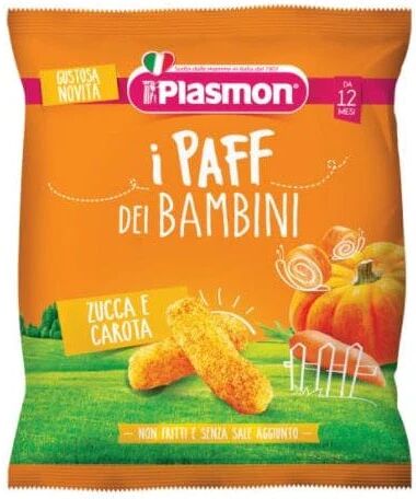 PLASMON I Paff Dei Bambini Zucca E Carota Da 12 Mesi Sacchetto 15 g