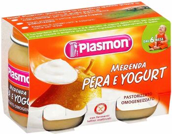 PLASMON Merenda Pera E Yogurt 2x120 g