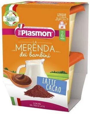 PLASMON Latte e Cacao Merenda 2 x 120 g