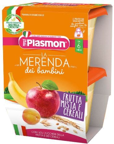 PLASMON Merenda Frutta Mista E Cereali 2 x 120 g