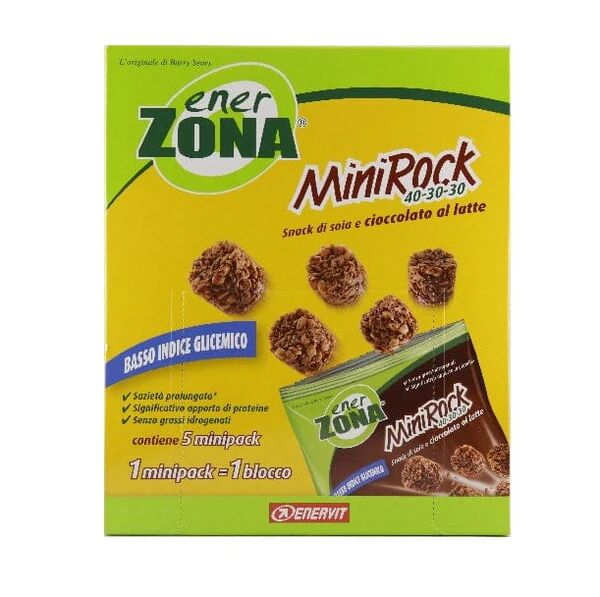 ENERZONA Minirock Snack Soia e Cioccolato Latte 40-30-30 5 Minipack