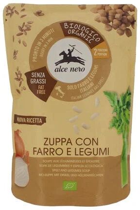 ALCE NERO Zuppa Di Farro e Legumi Biologica 500 g