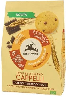 ALCE NERO Frollini Grano Cappelli Gocce Di Cioccolato Bio 250 g