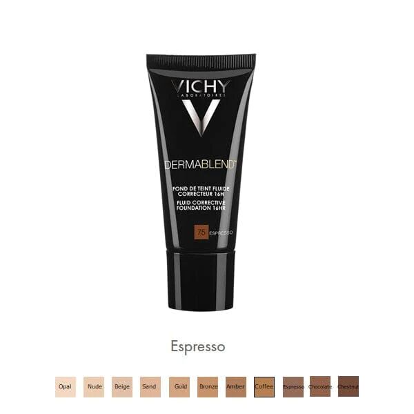 VICHY Dermablend Fondotinta Correttore Fluido N.75 Espresso 30 Ml