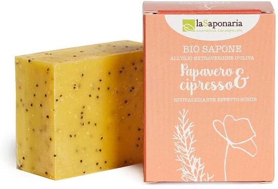 LA SAPONARIA Papavero e Cipresso Sapone Biologico 100 g All'olio Extravergine D'oliva