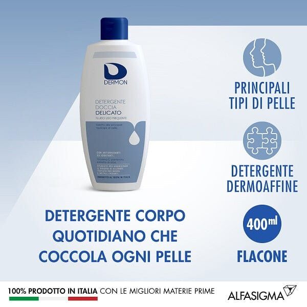 DERMON Detergente Doccia Delicato Flacone 400 Ml