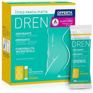 MONTEFARMACO OTC Pancia Piatta Dren Ananas 14 Stick 20 Ml Con Impacco Gel