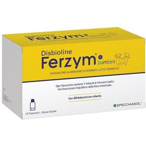 SPECCHIASOL Disbioline Ferzym Bambini 10 Flaconcini Da 8 Ml