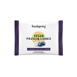 FOODSPRING Vegan Protein Cookies Biscotti Cheesecake e Mirtilli Busta 50 g