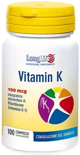 LONGLIFE Vitamin K 100 Mcg 100 Compresse Rivestite