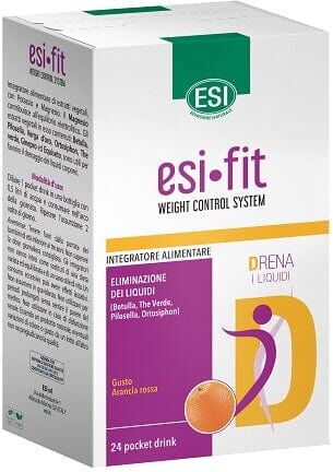 ESI -fit D Drena Liquidi 24 Pocket Drink Gusto Arancia Rossa