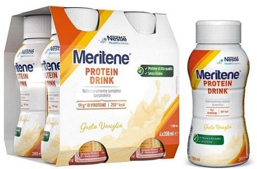 NESTLE MERITENE Protein Drink Gusto Vaniglia 4x 200 Ml