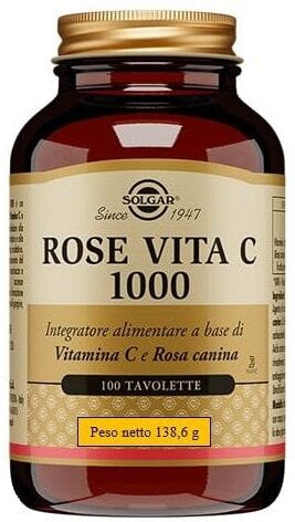 SOLGAR Rose Vita C 1000 Integratore 100 Tavolette