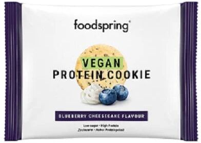 FOODSPRING Vegan Protein Cookies Biscotti Cheesecake e Mirtilli Busta 50 g