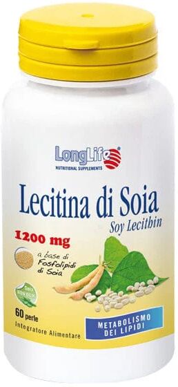 LONGLIFE Lecitina Di Soia Integratore Alimentare 1200 Mg 60 Perle