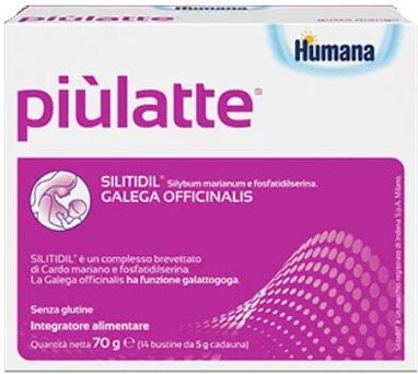 HUMANA Piùlatte Integratore Alimentare 14 Bustine