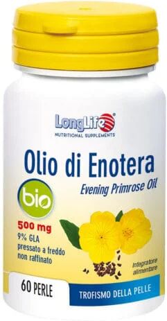 LONGLIFE Olio Di Enotera Bio 500 Mg 60 Perle