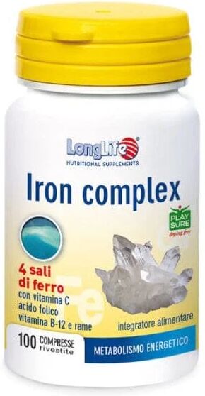 LONGLIFE Iron Complex Flacone 100 Compresse Da 0,600 g