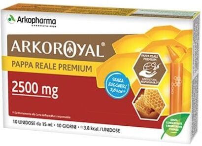 ARKOPHARMA Arkoroyal Pappa Reale Premium 2500 Mg Senza Zuccheri 10 Fiale 15 Ml