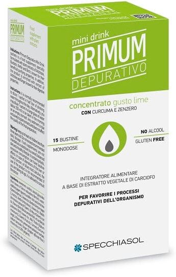 SPECCHIASOL Primum Depurativo Minidrink Lime 15 Stick Da 10 Ml