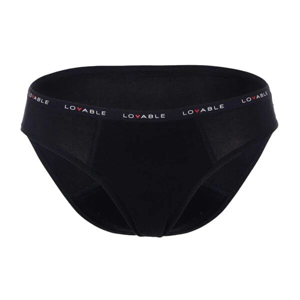 LOVABLE Slip Da Ciclo Flusso Medio Nero Misura Xs Period Panties