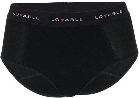 LOVABLE Slip Alto Da Ciclo Flusso Medio Nero Misura L Period Panties