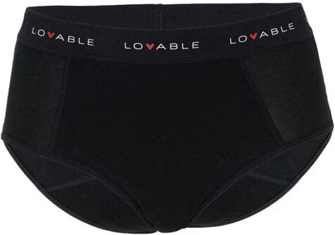 LOVABLE Slip Alto Da Ciclo Flusso Medio Nero Misura S Period Panties