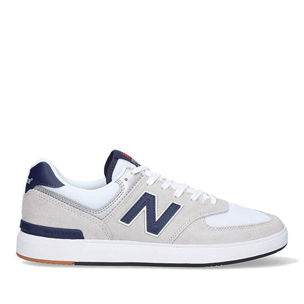 New Balance Scarpe Uomo Sneakers CT574 in Mesh e Suede colore Light Grey White e Navy