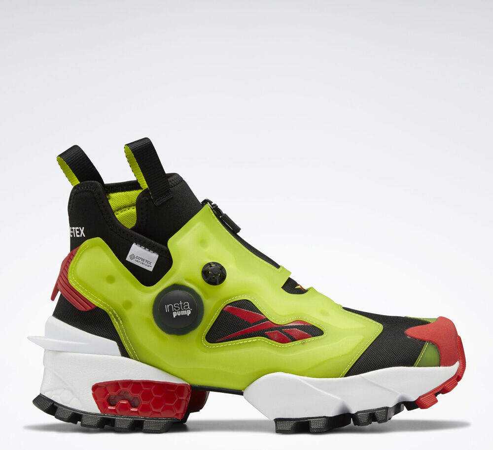 Reebok Scarpe Uomo Sneakers linea Instapump Fury X in Goretex Infinium colore Verde Acido e Nero