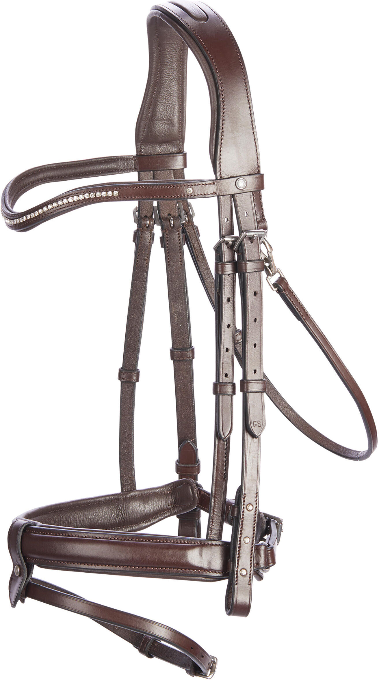 FOUGANZA Testiera equitazione 580 STRASS pony marrone FOUGANZA Testiera equitazione 580 STRASS pony marrone