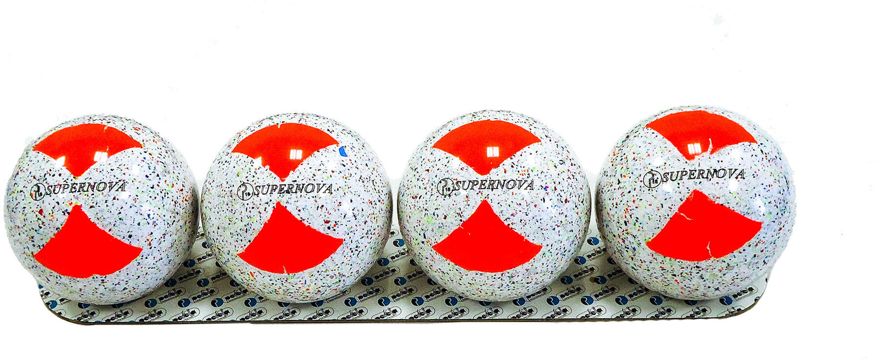 NO BRAND Set 4 bocce professionali SUPERNOVA bianco 107mm x 910gr