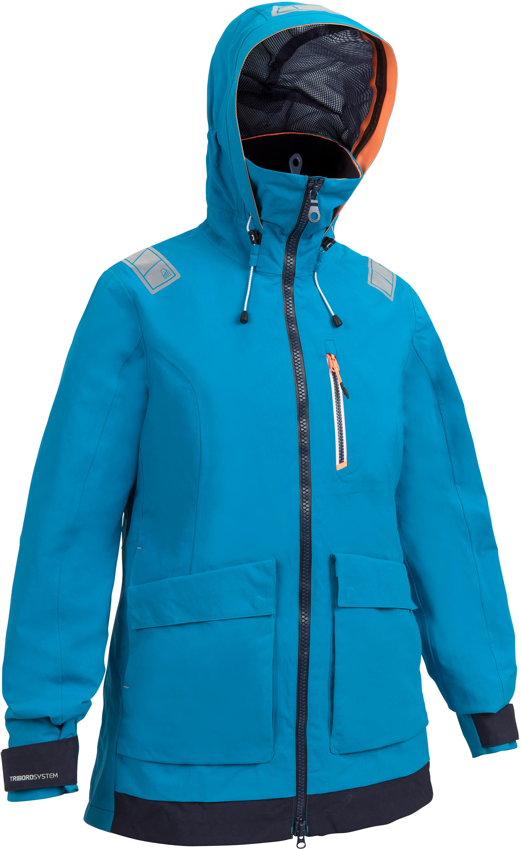 TRIBORD Giacca impermeabile vela donna SAILING 500 azzurra