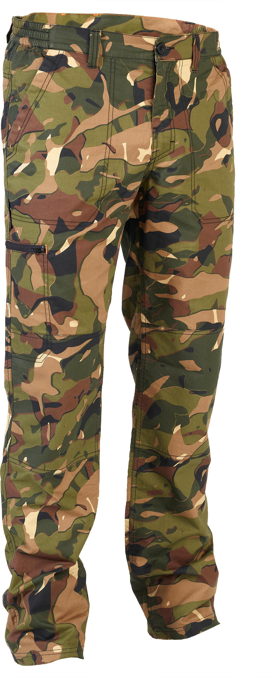 SOLOGNAC Pantaloni caccia 100 WOODLAND verde mimetico