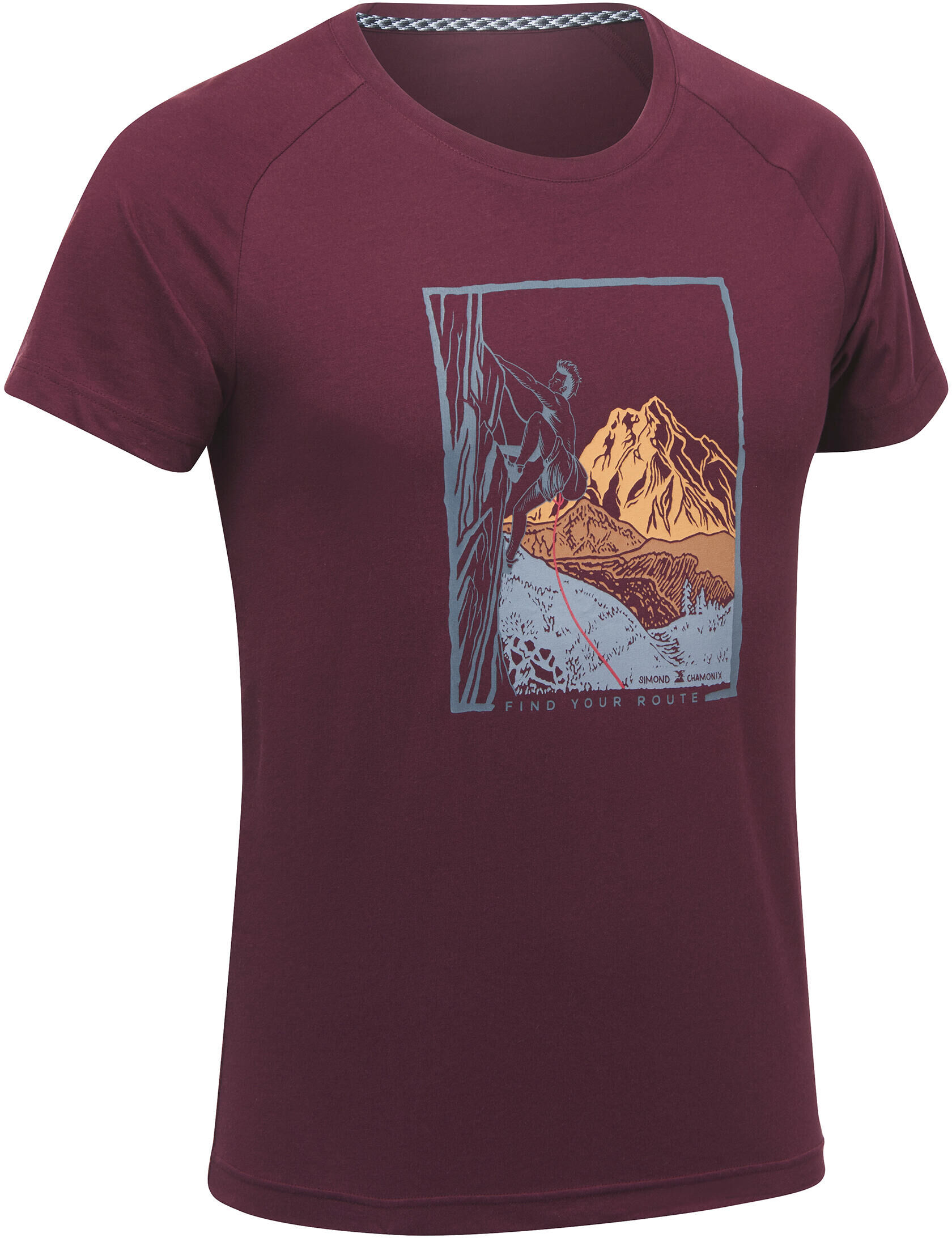 SIMOND T-shirt arrampicata uomo VERTIKA bordeaux