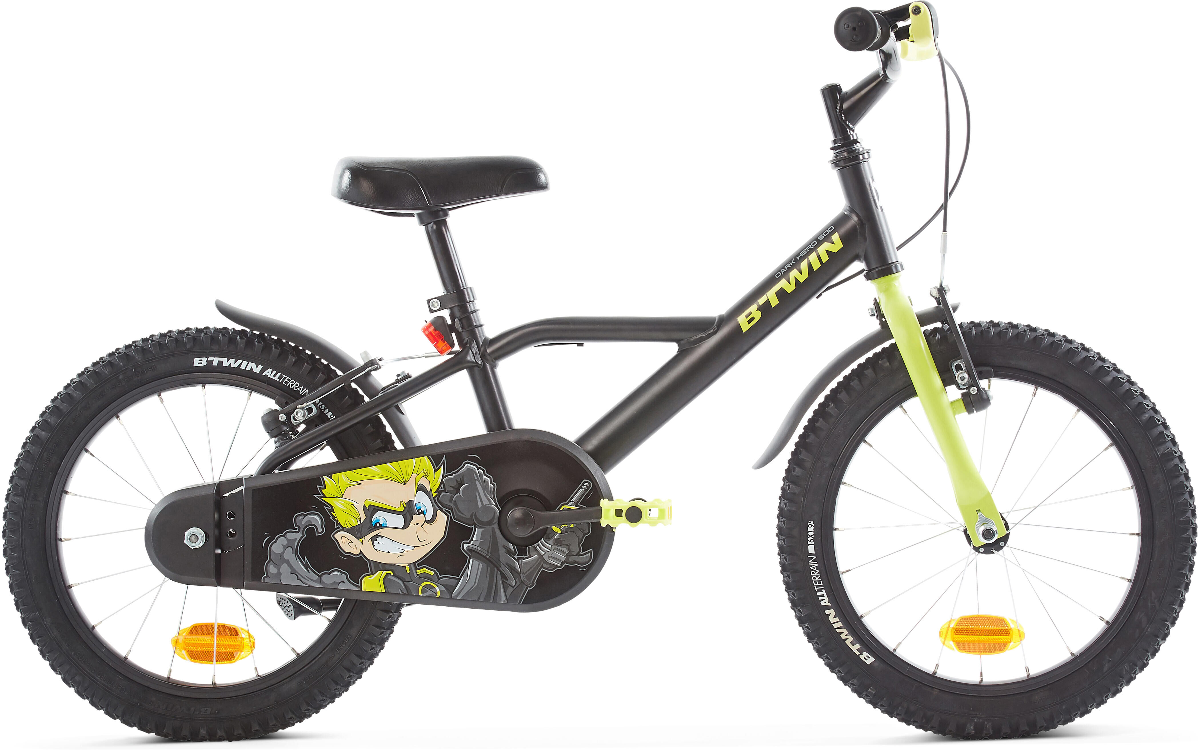 BTWIN Bici bambino 4,5-6 anni 500 DARK HERO 16"