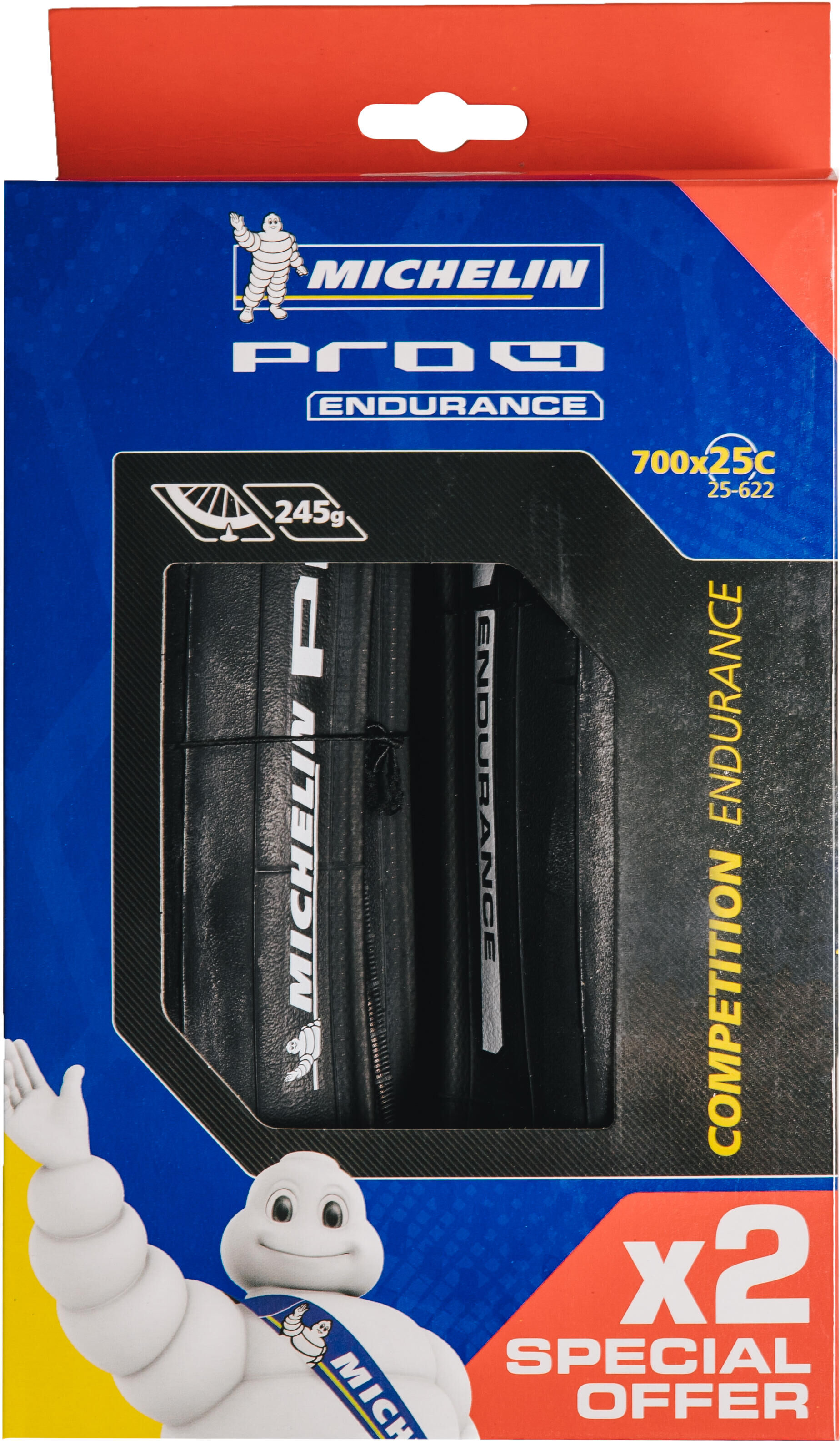 Michelin Copertone da corsa PRO4 ENDURANCE 700x25 tallone morbido / ETRTO 25-622 Michelin Copertone da corsa PRO4 ENDURANCE 700x25 tallone morbido / ETRTO 25-622