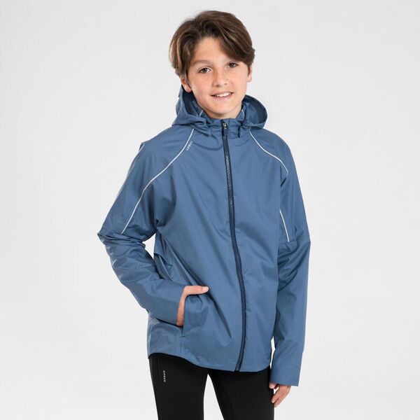 kiprun giacca impermeabile running bambino  rain denim