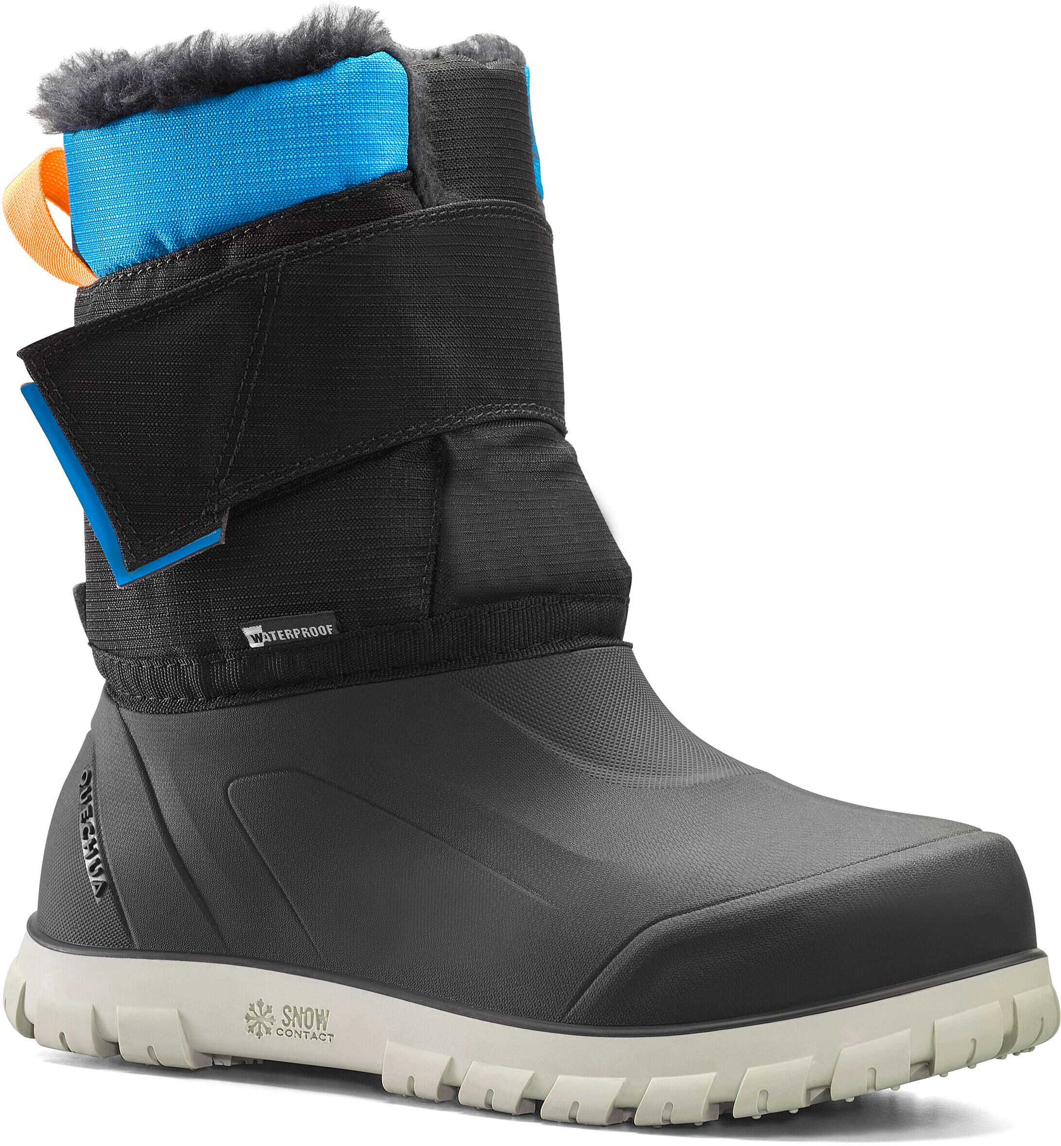 QUECHUA Decathlon - Doposci trekking bambino SH500 X-WARM impermeabili neri dal 24 al 38 -