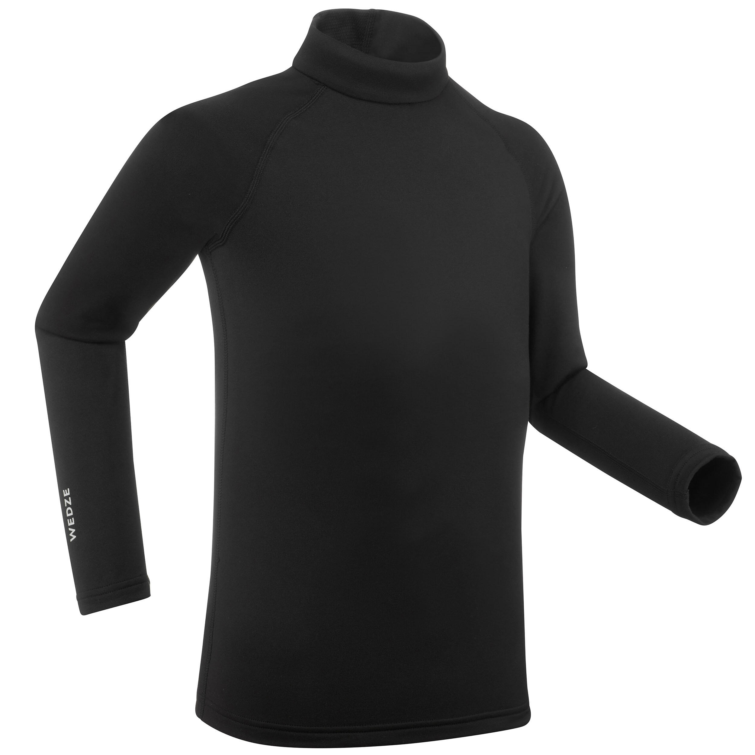 WEDZE Decathlon - Maglia termica sci bambino 500 nera -