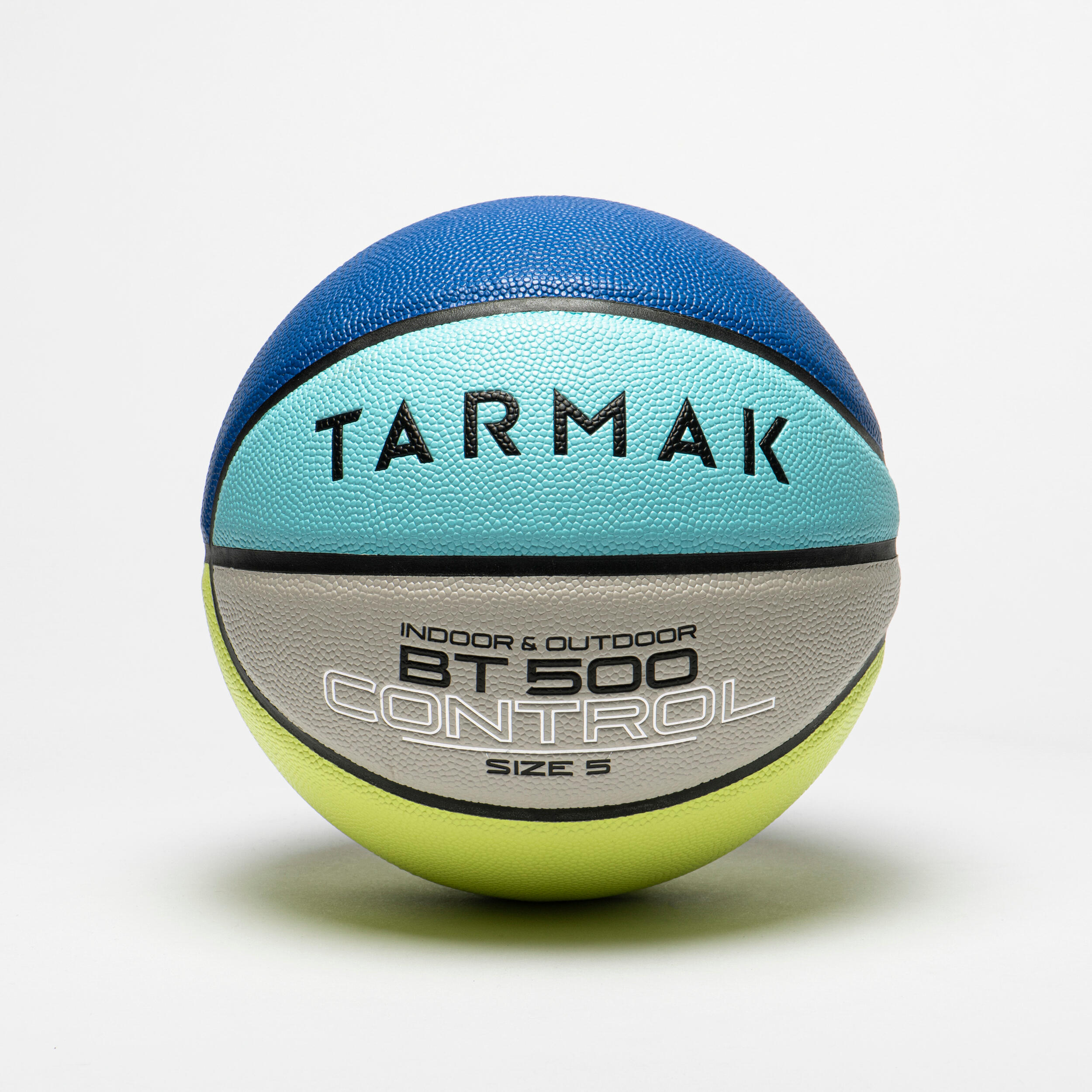 TARMAK Pallone basket BT 500 taglia 5 blu-grigio-giallo