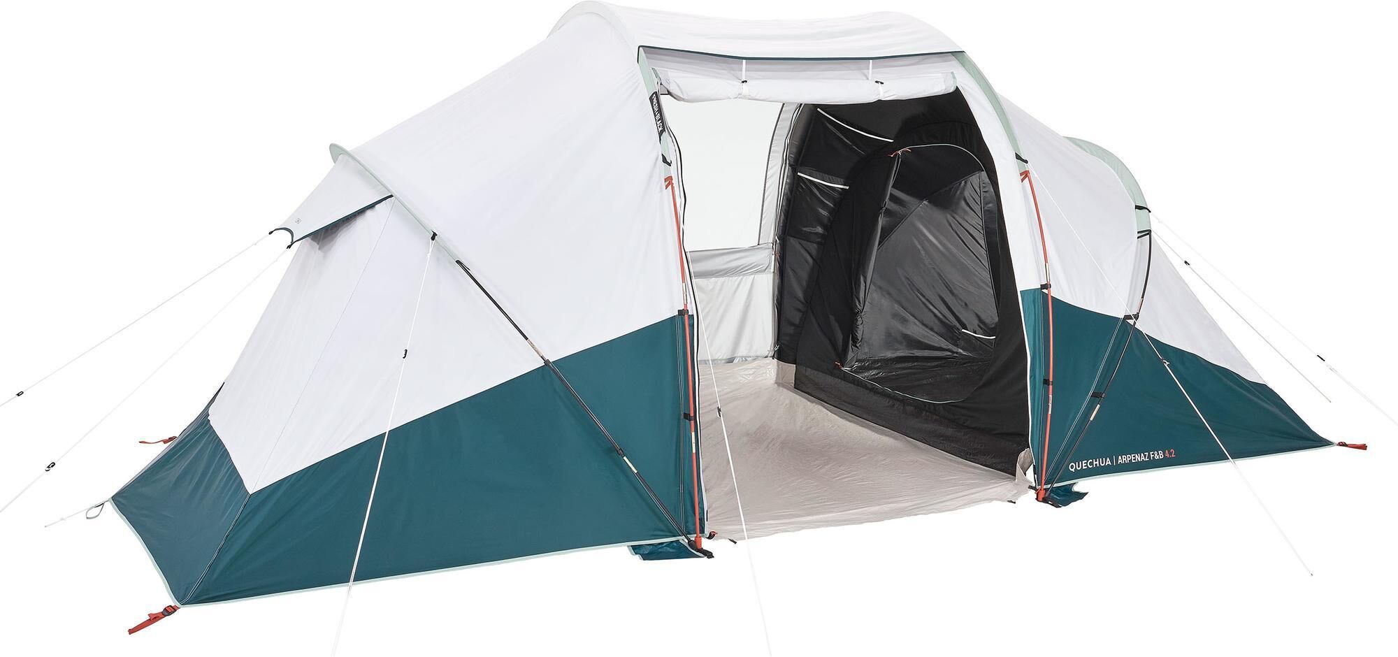 QUECHUA Tenda campeggio ARPENAZ FAMILY 4.2 FRESH&BLACK 4 POSTI 2 CAMERE