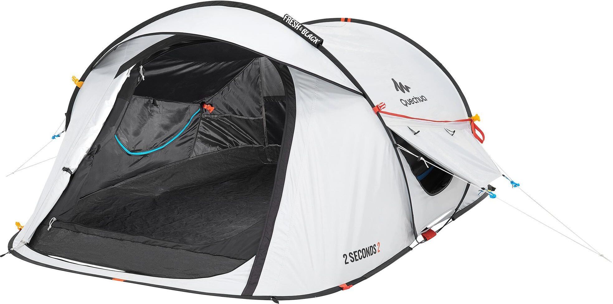 QUECHUA Tenda campeggio 2 SECONDS 2 FRESH&BLACK BIANCA 2 POSTI