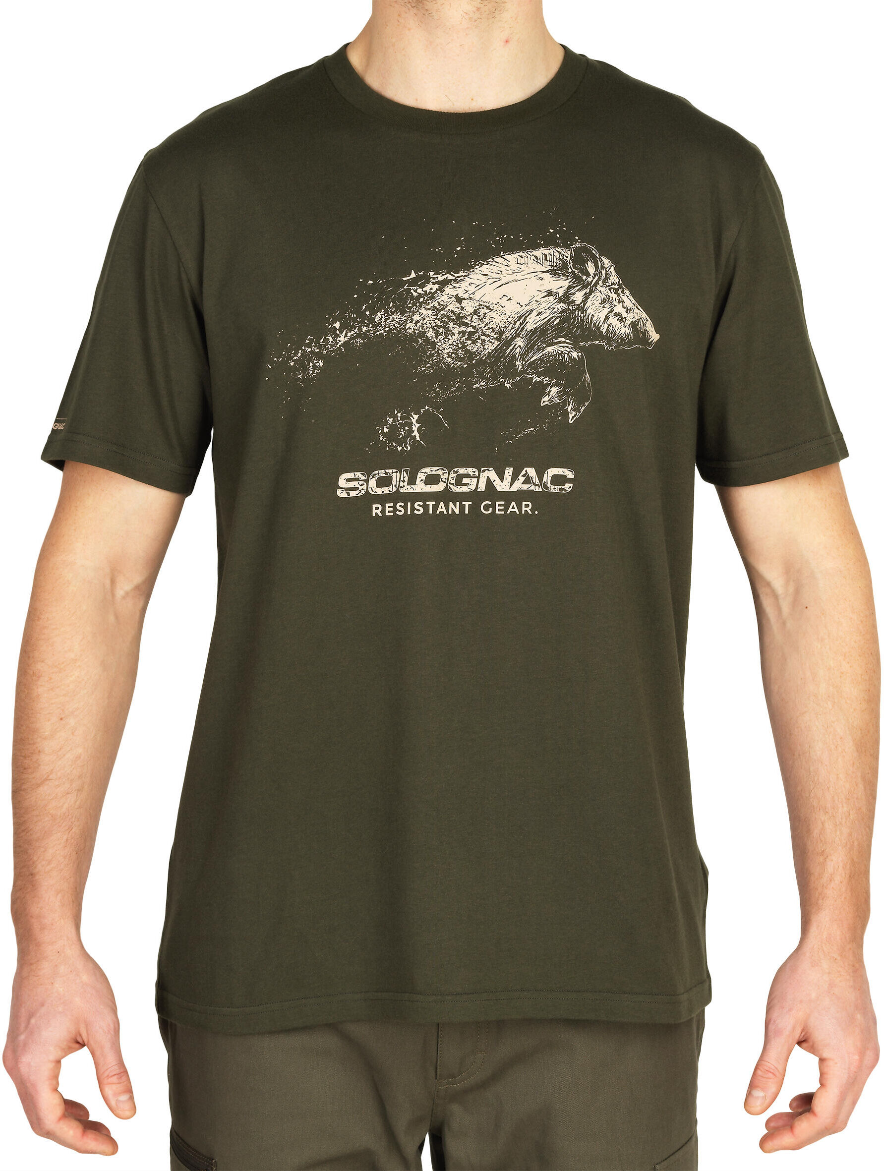 SOLOGNAC Decathlon - Maglia caccia 100 cotone cinghiale -